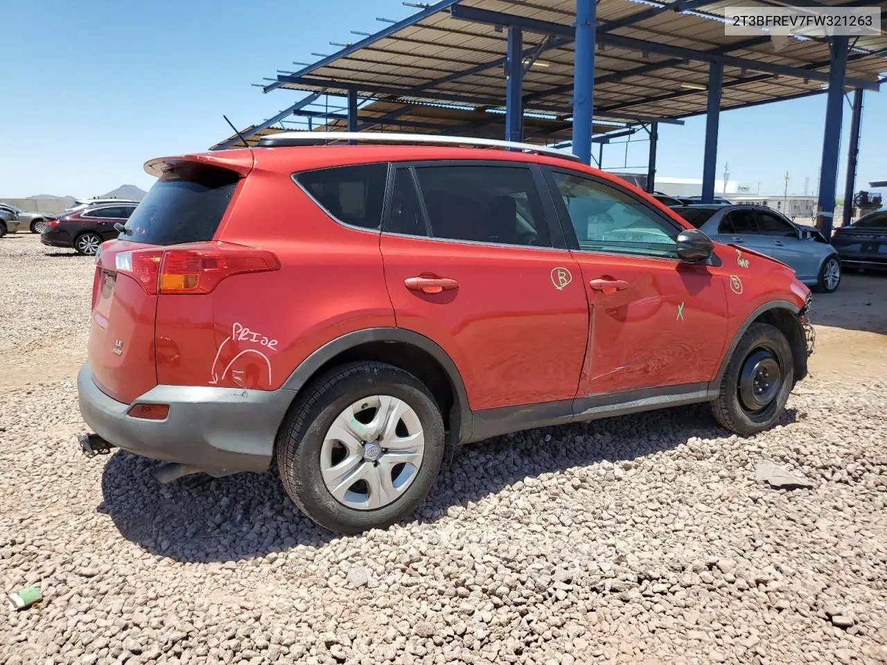 2015 Toyota Rav4 Le VIN: 2T3BFREV7FW321263 Lot: 62811685