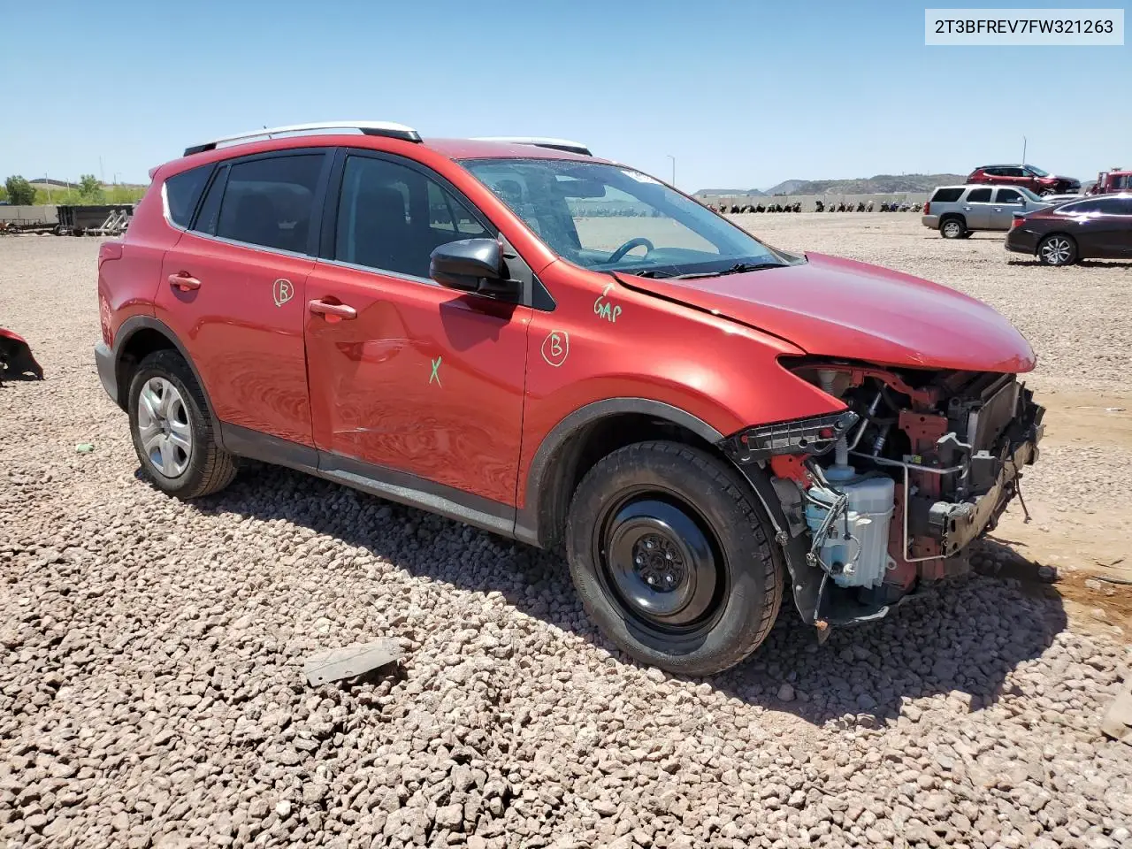 2015 Toyota Rav4 Le VIN: 2T3BFREV7FW321263 Lot: 62811685
