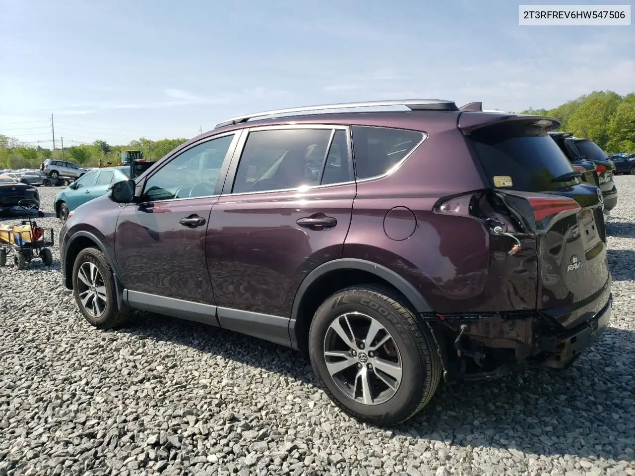 2017 Toyota Rav4 Xle VIN: 2T3RFREV6HW547506 Lot: 56205395