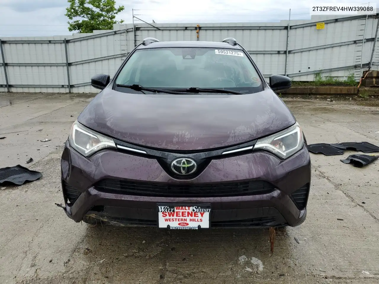2017 Toyota Rav4 Le VIN: 2T3ZFREV4HW339088 Lot: 59531275
