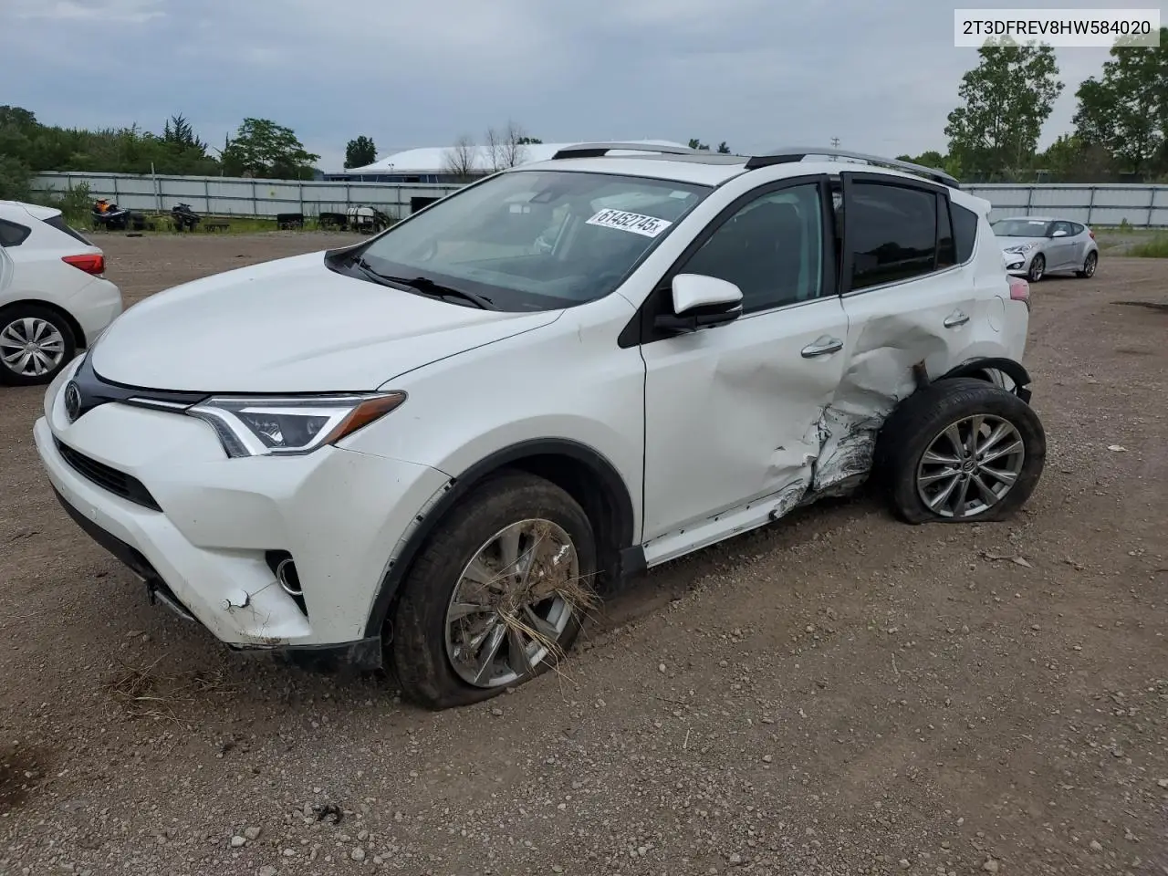 2017 Toyota Rav4 Limited VIN: 2T3DFREV8HW584020 Lot: 61452745