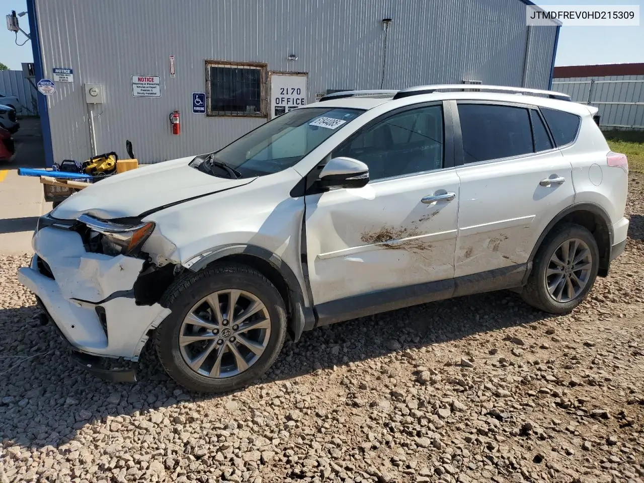 2017 Toyota Rav4 Limited VIN: JTMDFREV0HD215309 Lot: 61844085