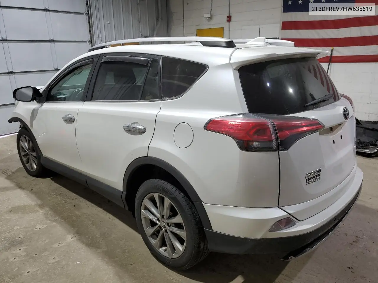 2017 Toyota Rav4 Limited VIN: 2T3DFREV7HW635619 Lot: 61992455