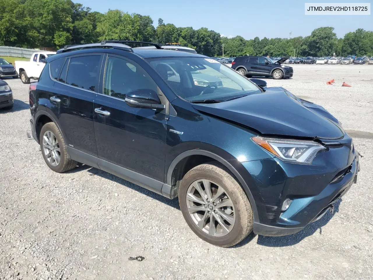 2017 Toyota Rav4 Hv Limited VIN: JTMDJREV2HD118725 Lot: 62640595