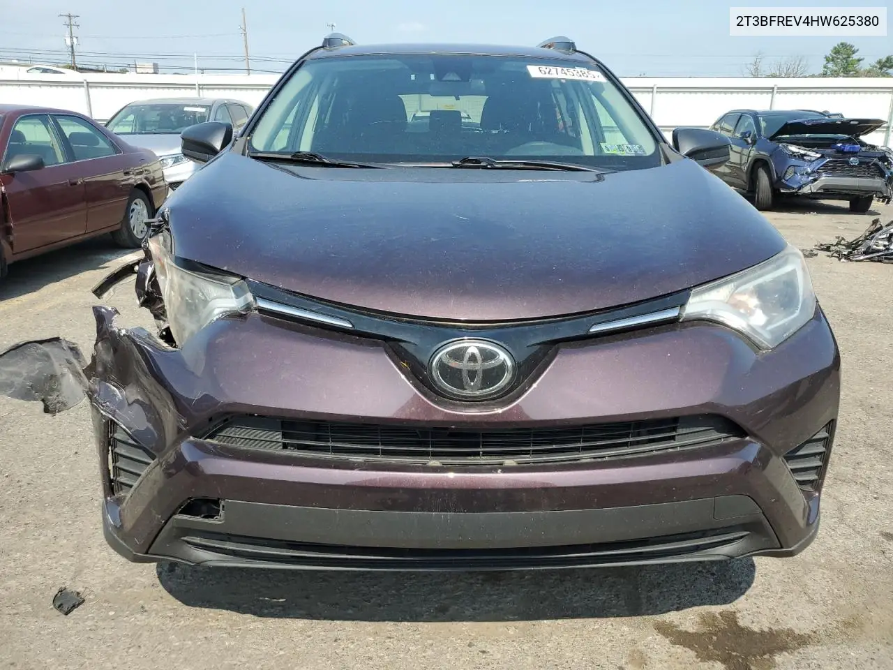 2017 Toyota Rav4 Le VIN: 2T3BFREV4HW625380 Lot: 62745385