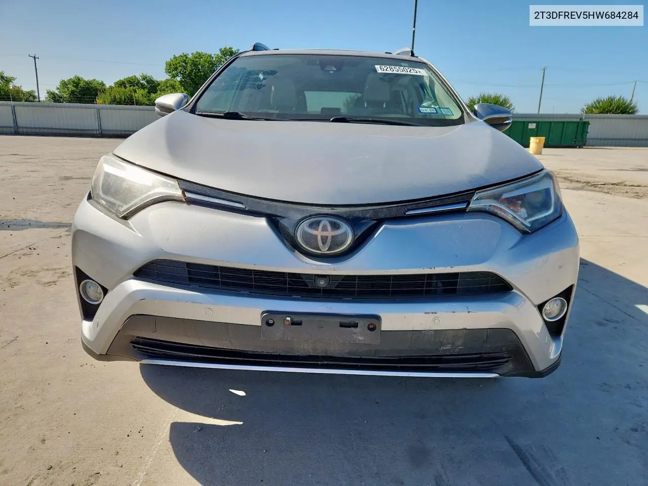 2017 Toyota Rav4 Limited VIN: 2T3DFREV5HW684284 Lot: 62855025