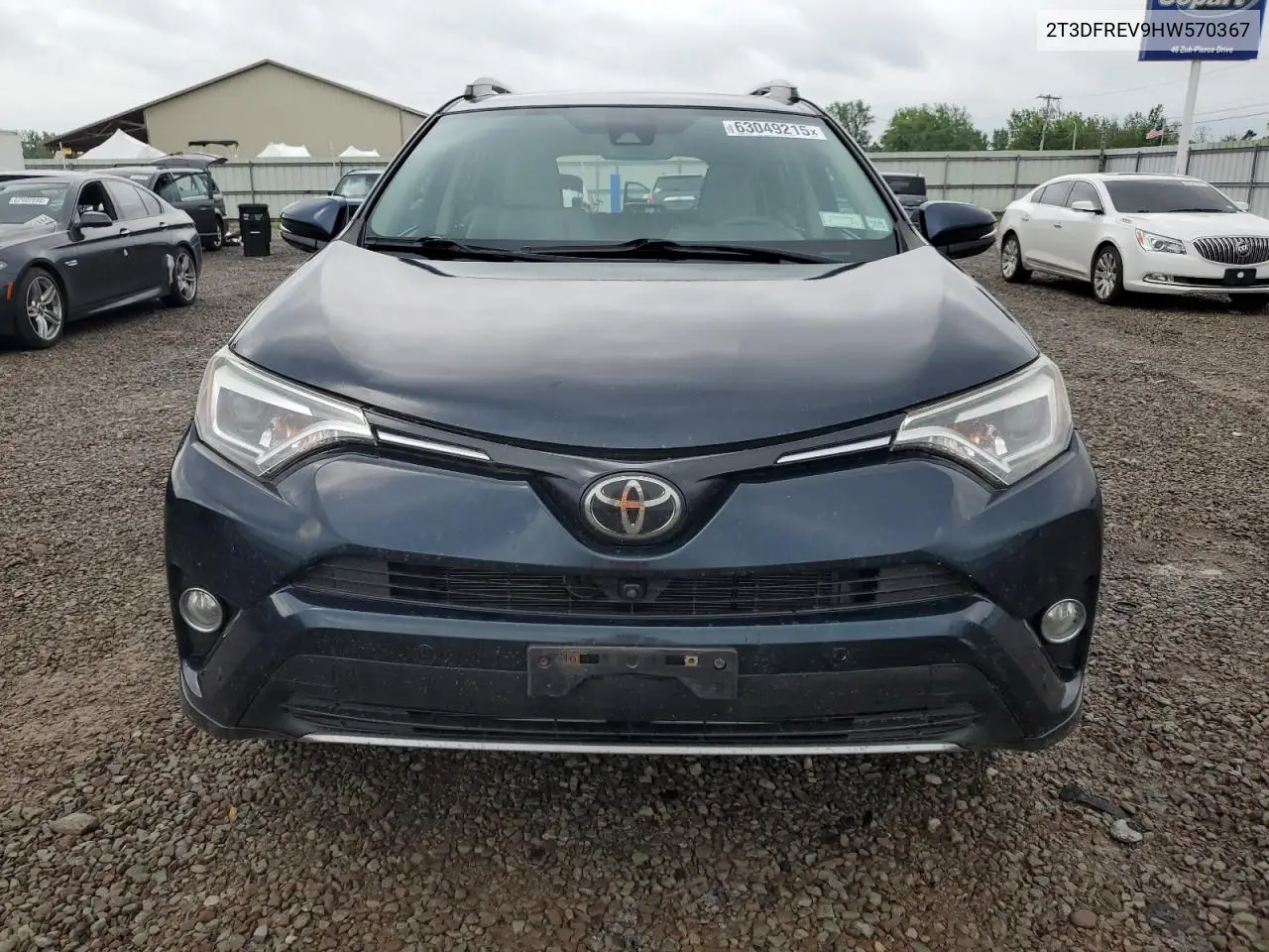 2017 Toyota Rav4 Limited VIN: 2T3DFREV9HW570367 Lot: 63049215