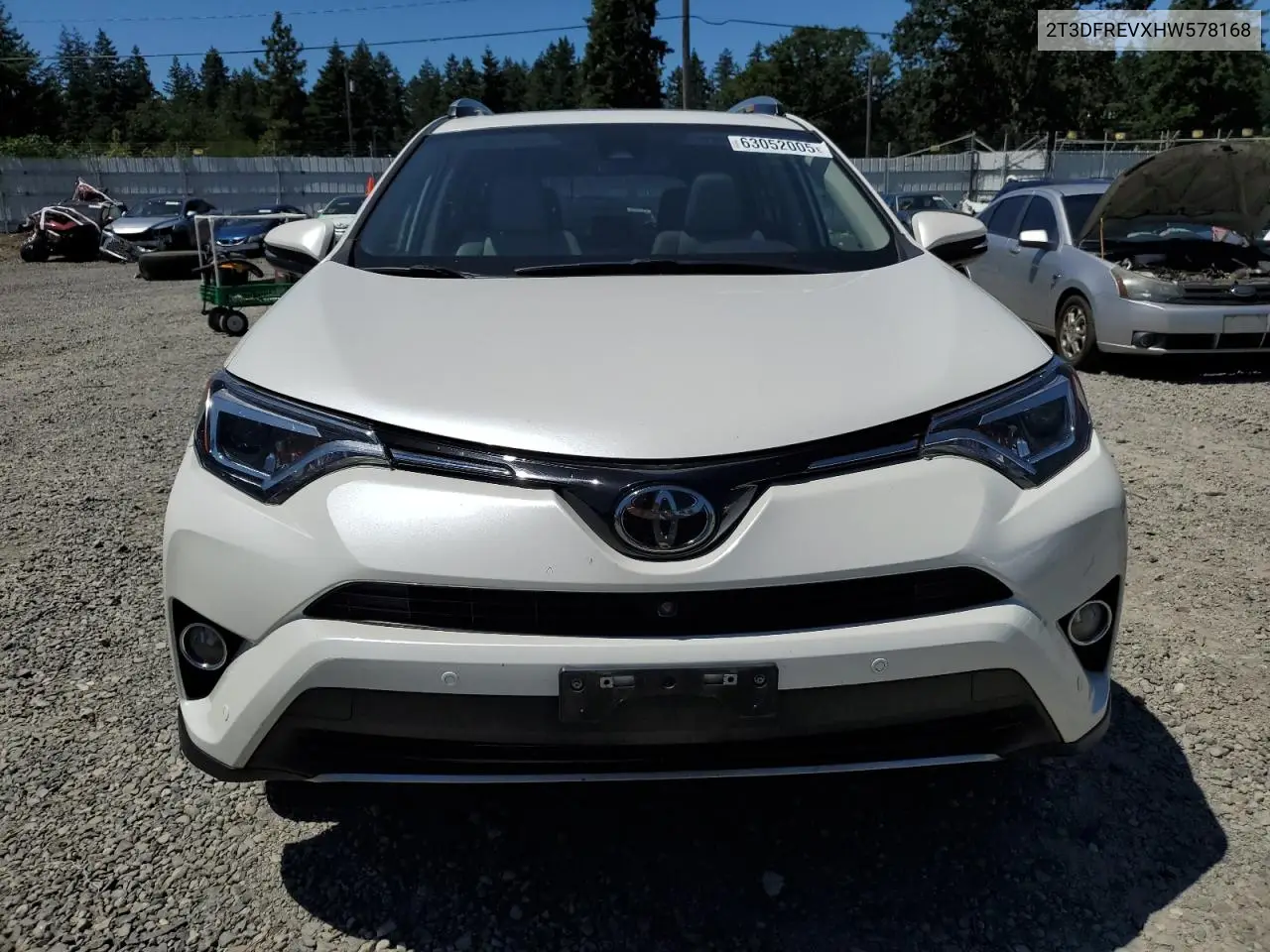2017 Toyota Rav4 Limited VIN: 2T3DFREVXHW578168 Lot: 63052005