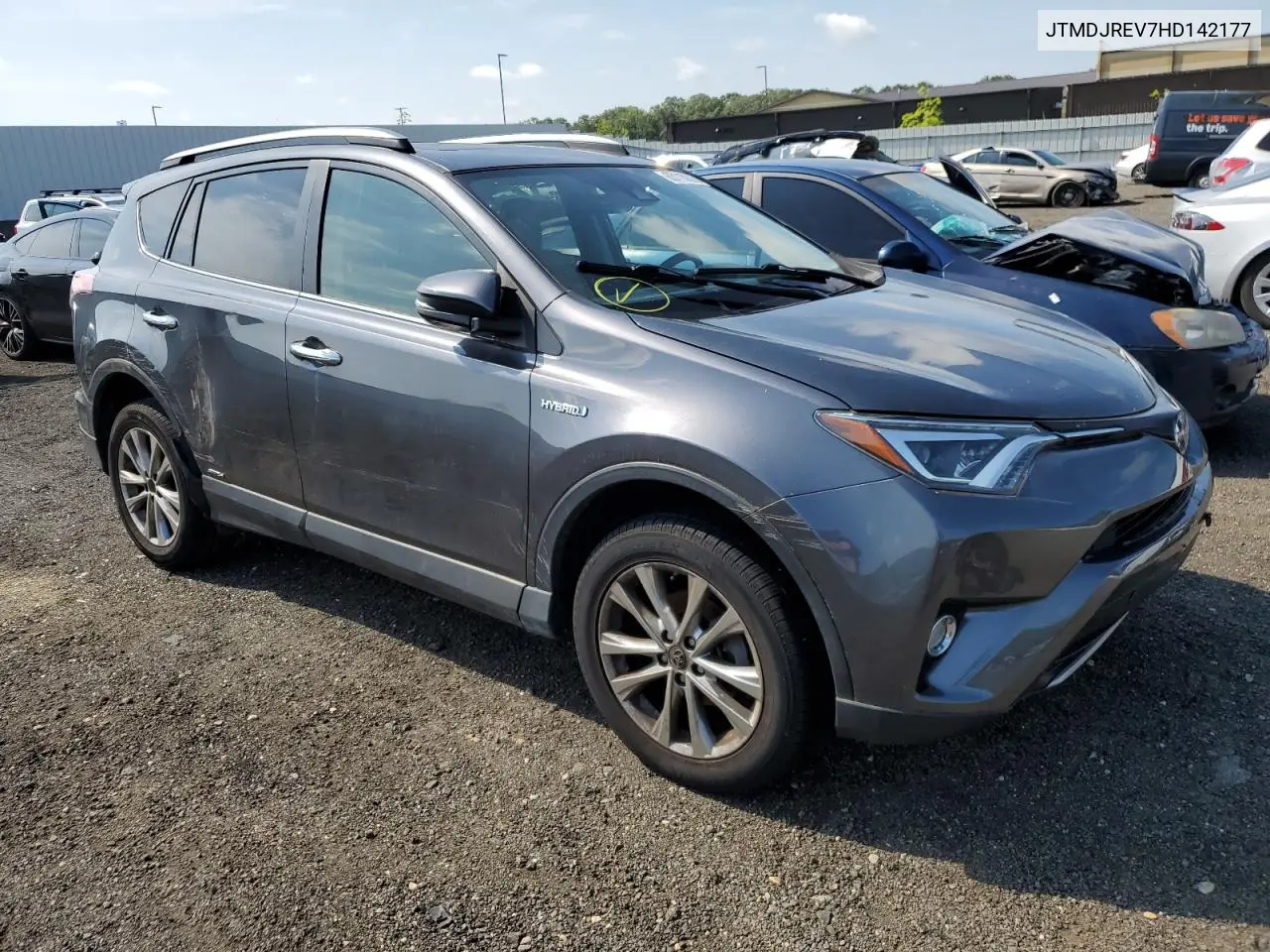 2017 Toyota Rav4 Hv Limited VIN: JTMDJREV7HD142177 Lot: 63115635
