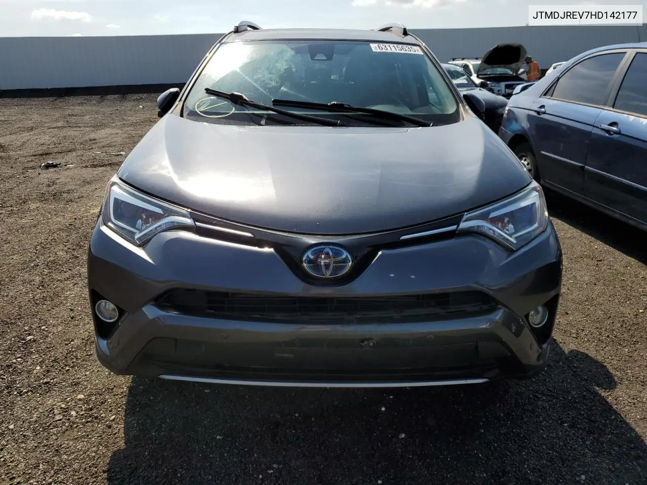 2017 Toyota Rav4 Hv Limited VIN: JTMDJREV7HD142177 Lot: 63115635
