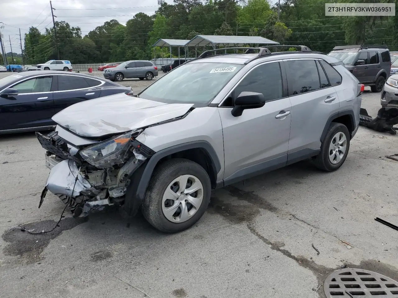 2019 Toyota Rav4 Le VIN: 2T3H1RFV3KW036951 Lot: 54156495