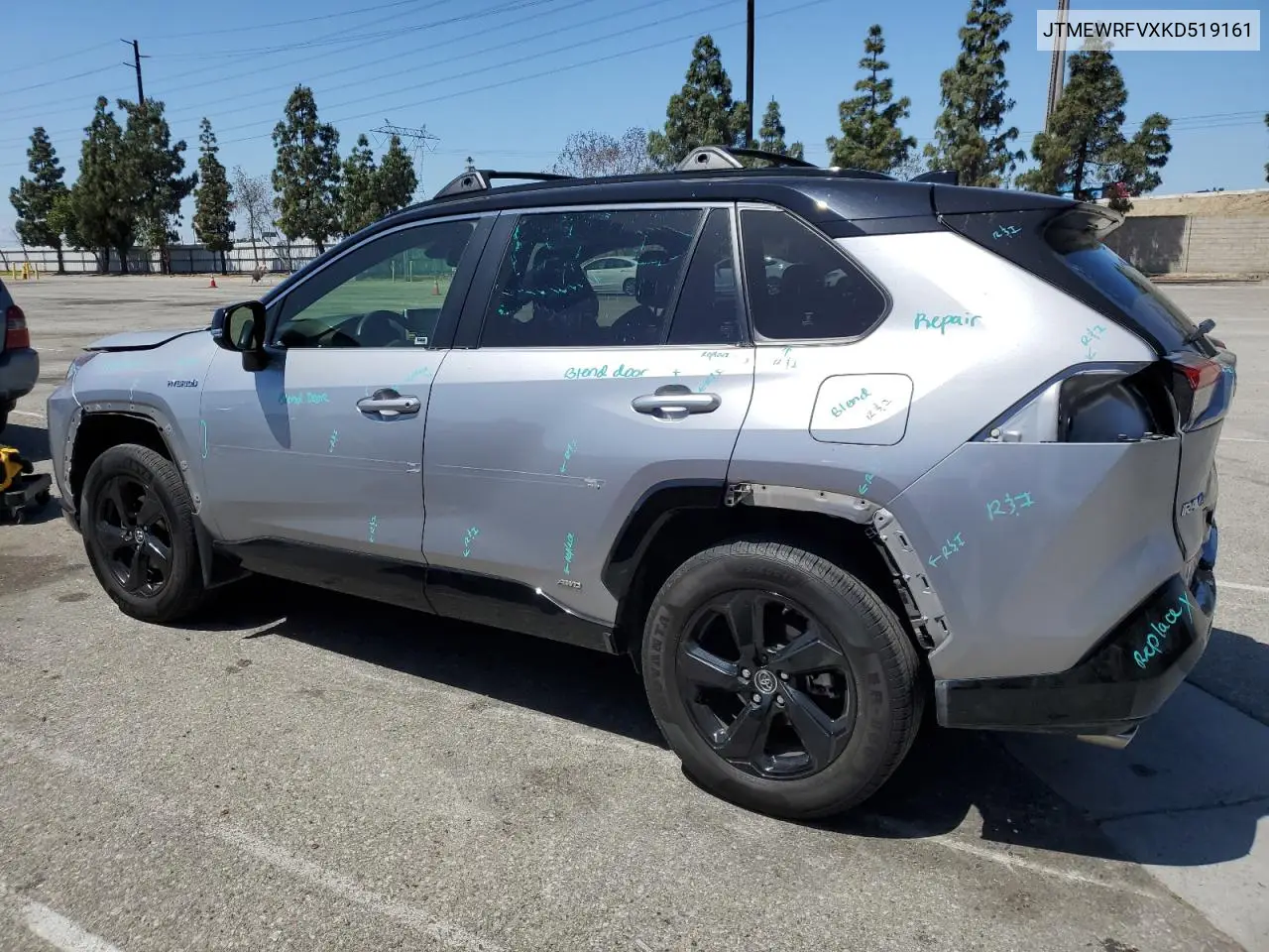 2019 Toyota Rav4 Xse VIN: JTMEWRFVXKD519161 Lot: 56267625