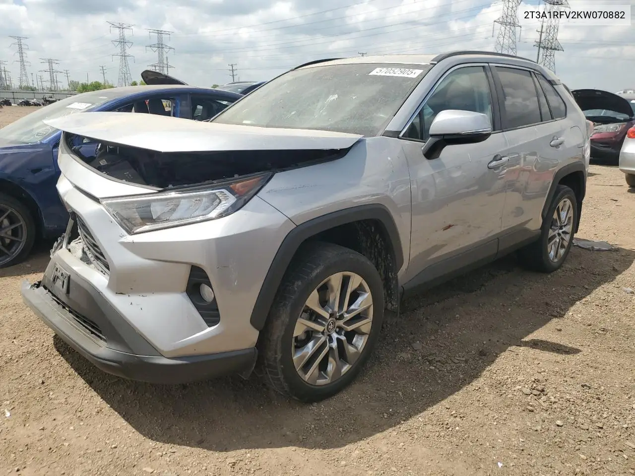 2019 Toyota Rav4 Xle Premium VIN: 2T3A1RFV2KW070882 Lot: 57052905