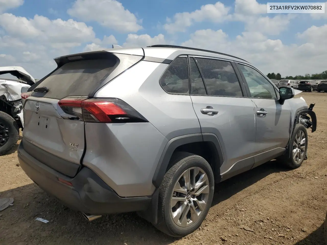 2019 Toyota Rav4 Xle Premium VIN: 2T3A1RFV2KW070882 Lot: 57052905