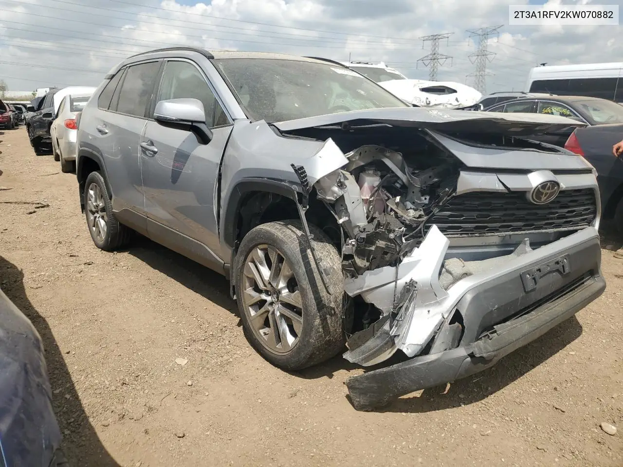 2019 Toyota Rav4 Xle Premium VIN: 2T3A1RFV2KW070882 Lot: 57052905