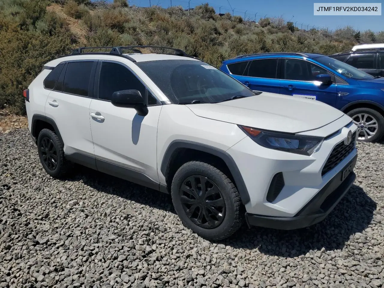 2019 Toyota Rav4 Le VIN: JTMF1RFV2KD034242 Lot: 61819065