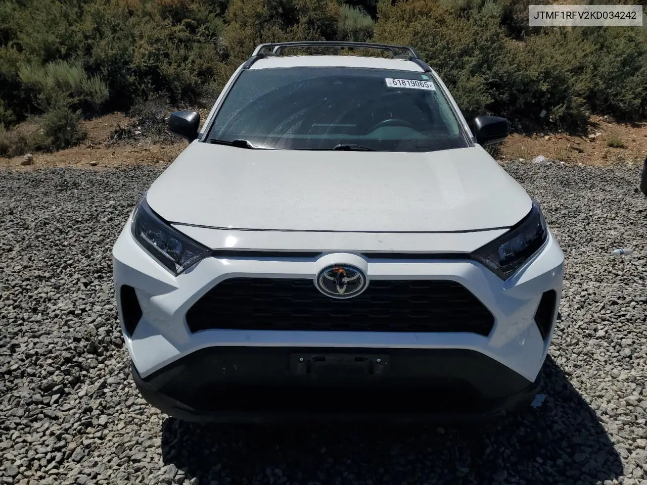 2019 Toyota Rav4 Le VIN: JTMF1RFV2KD034242 Lot: 61819065