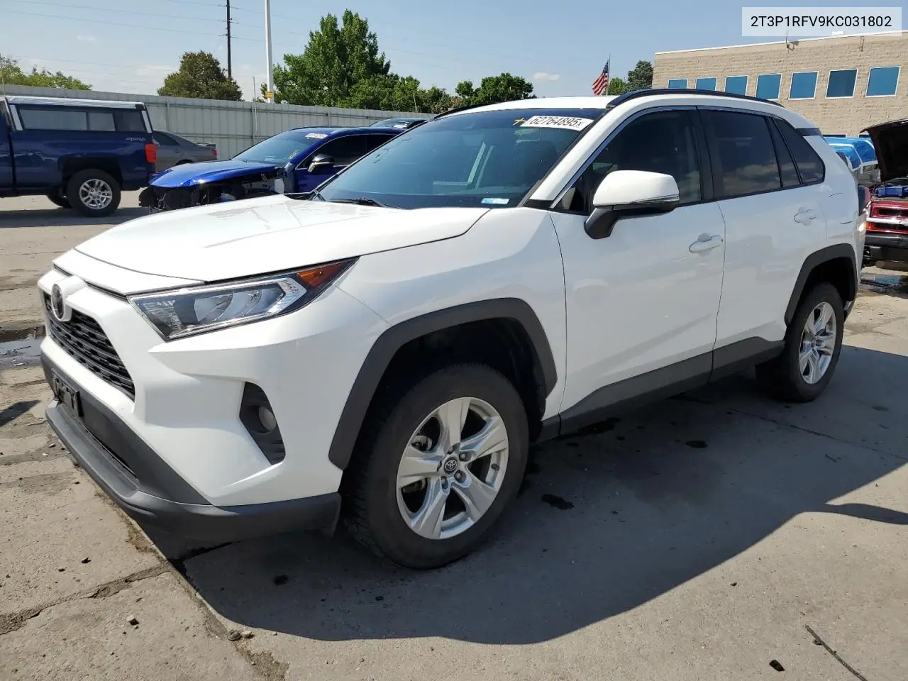 2019 Toyota Rav4 Xle VIN: 2T3P1RFV9KC031802 Lot: 62764895
