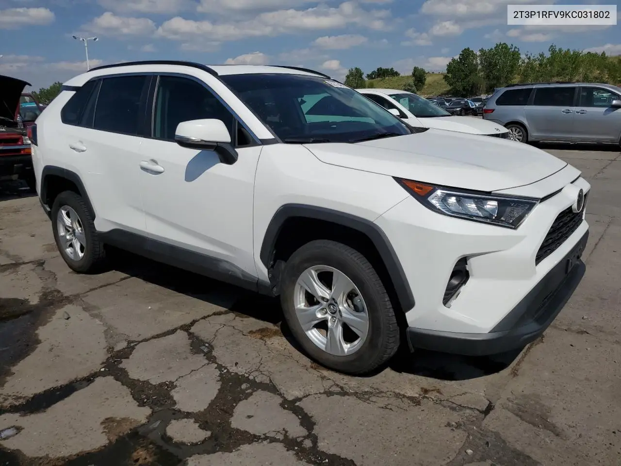 2019 Toyota Rav4 Xle VIN: 2T3P1RFV9KC031802 Lot: 62764895
