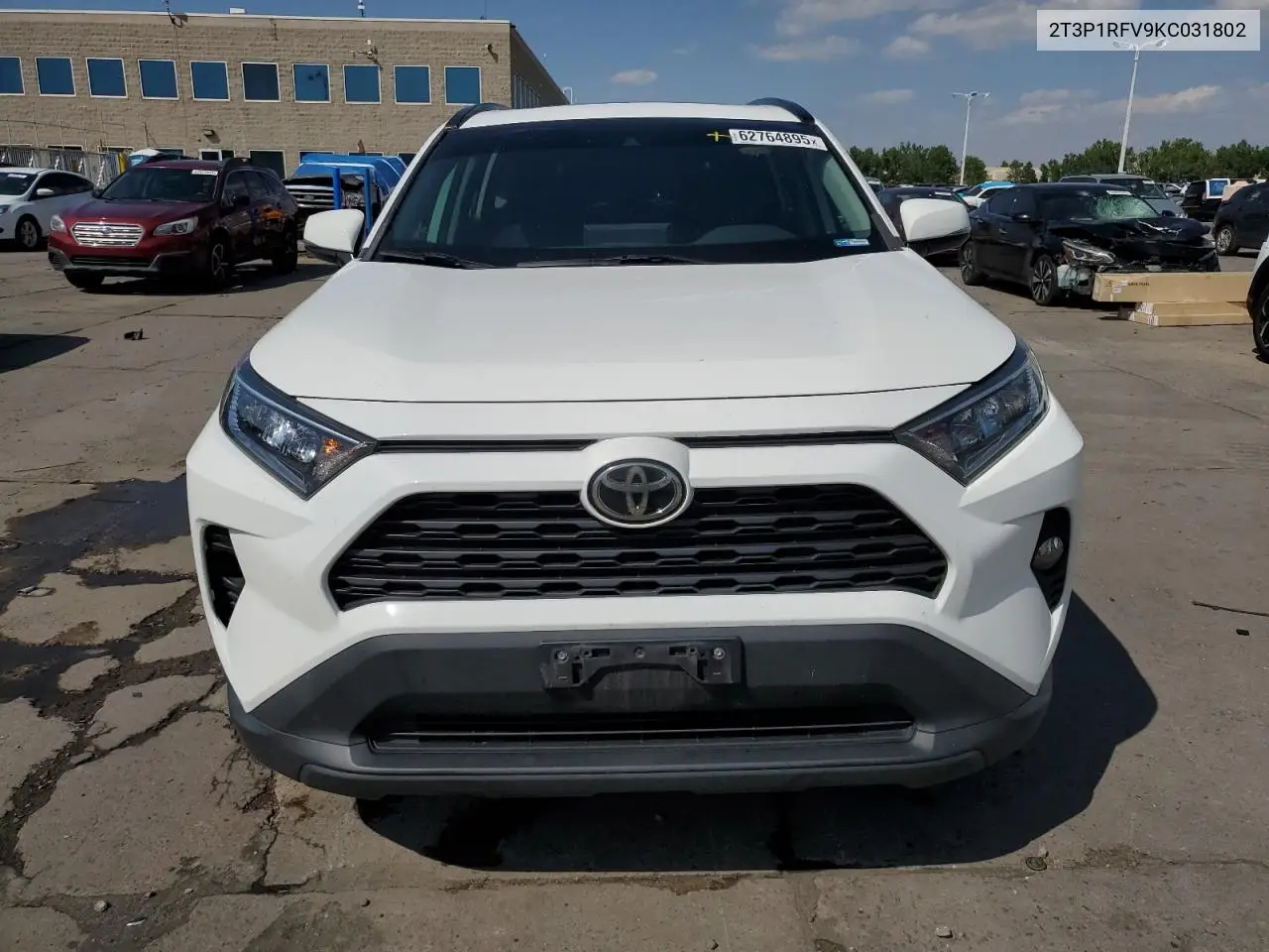 2019 Toyota Rav4 Xle VIN: 2T3P1RFV9KC031802 Lot: 62764895