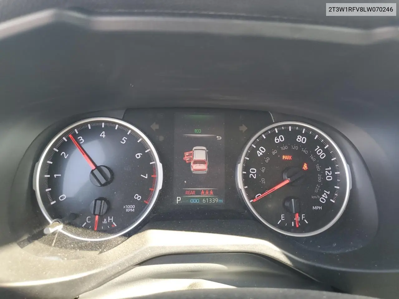 2020 Toyota Rav4 Xle VIN: 2T3W1RFV8LW070246 Lot: 60923545