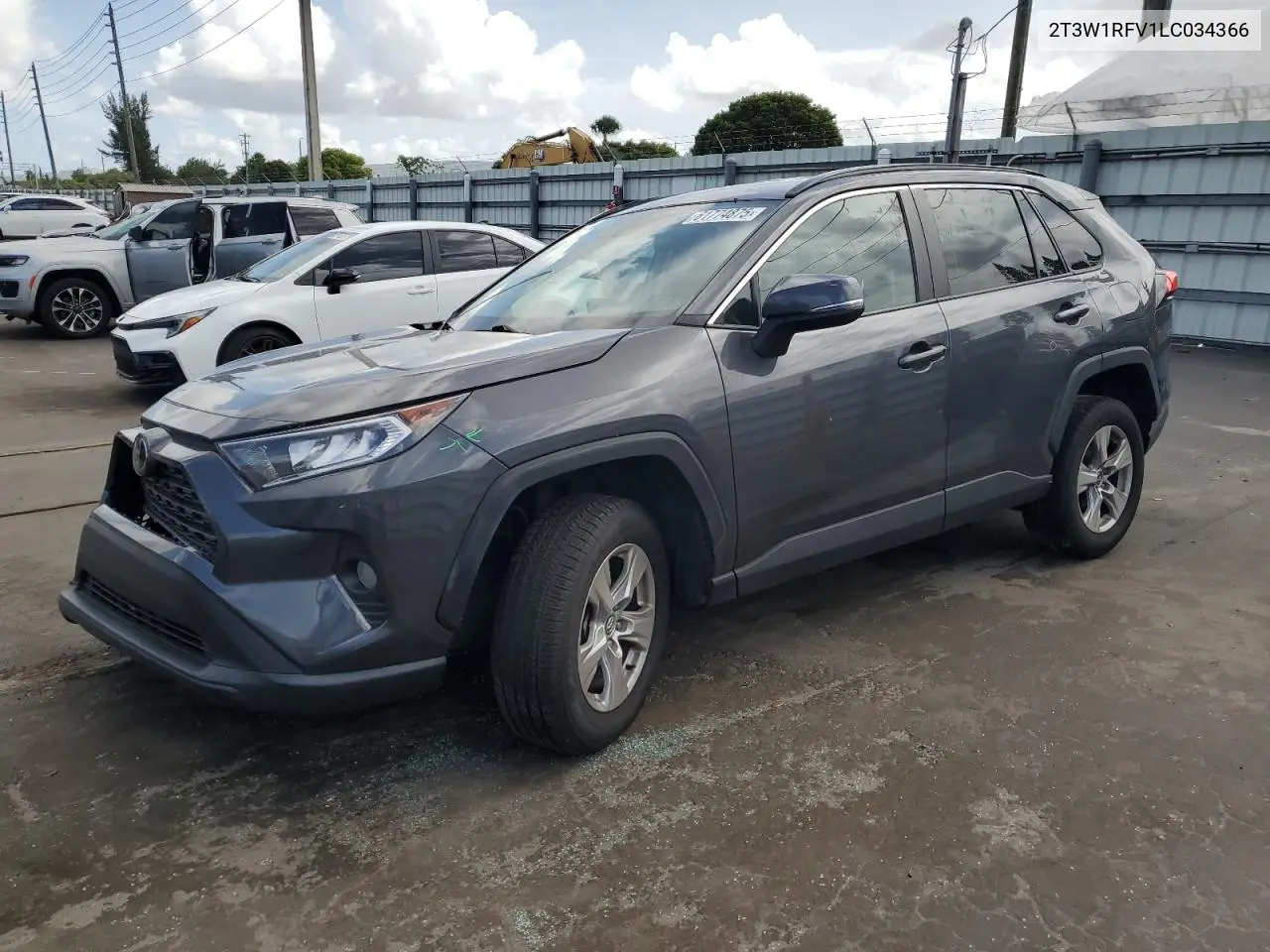 2020 Toyota Rav4 Xle VIN: 2T3W1RFV1LC034366 Lot: 61774875