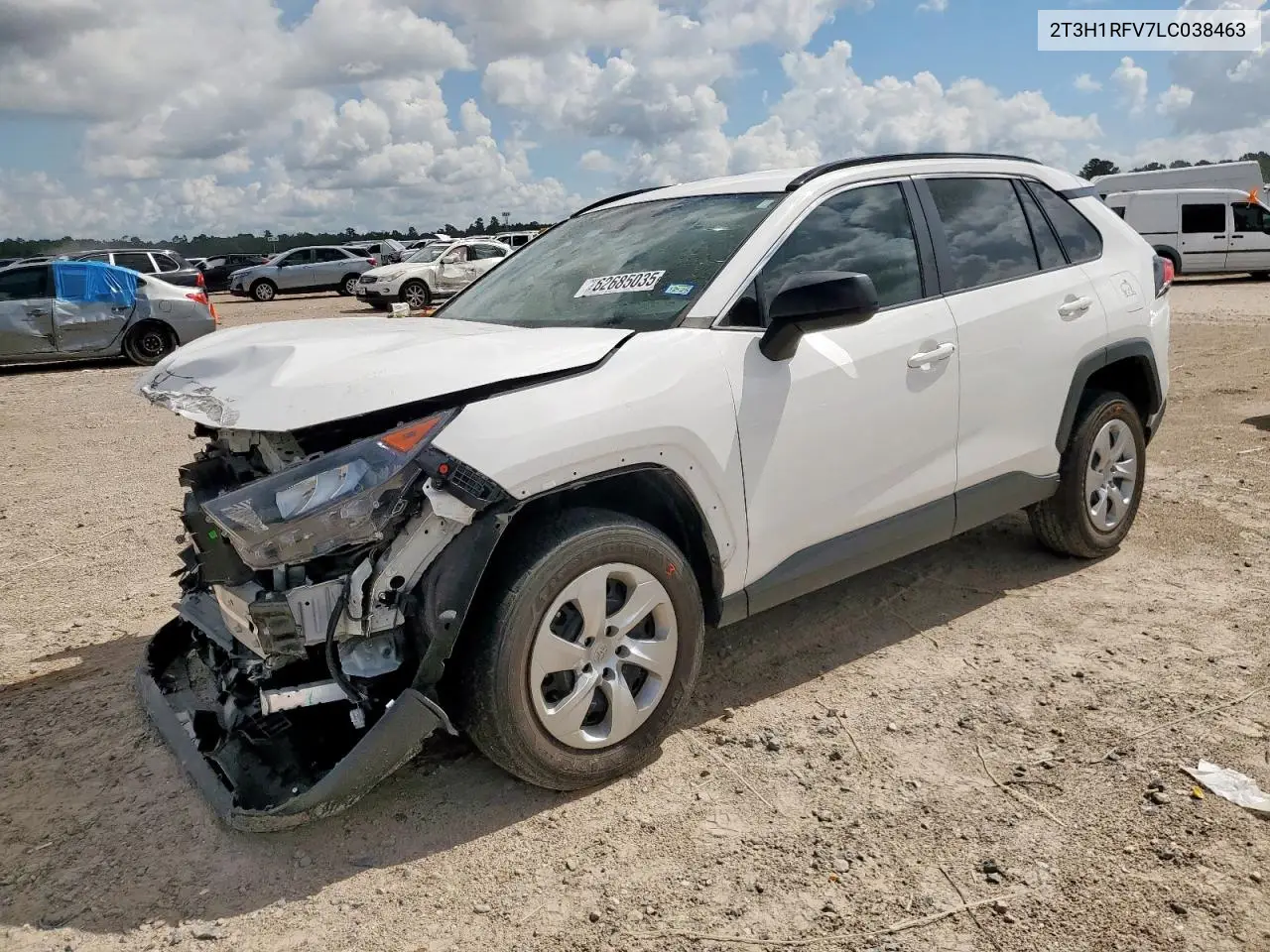 2020 Toyota Rav4 Le VIN: 2T3H1RFV7LC038463 Lot: 62685035