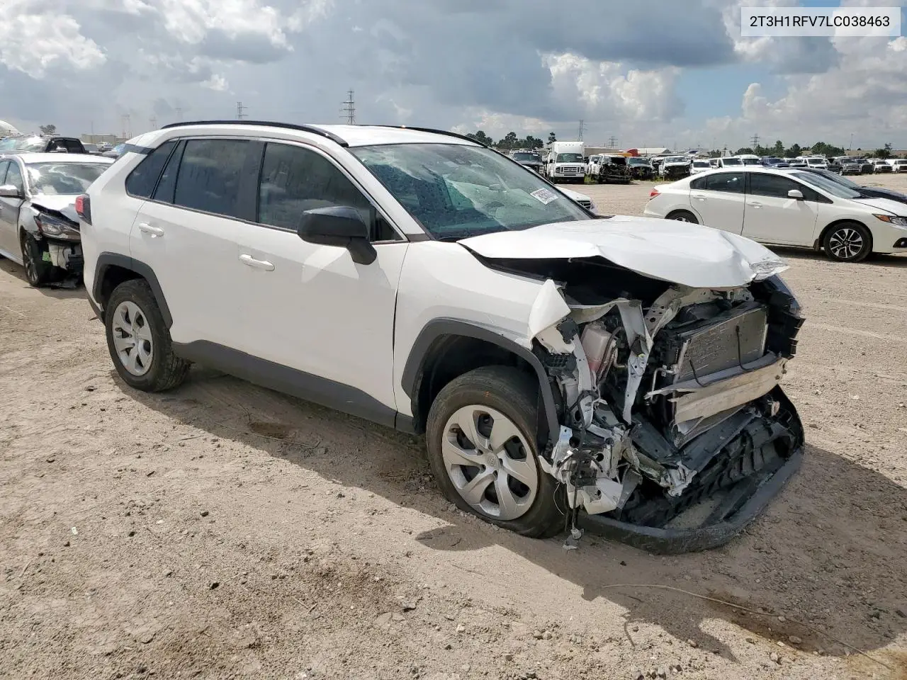 2020 Toyota Rav4 Le VIN: 2T3H1RFV7LC038463 Lot: 62685035