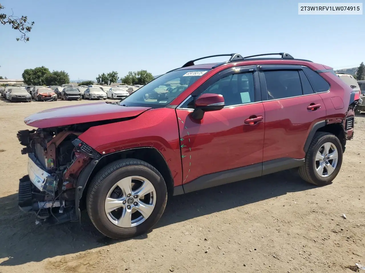 2020 Toyota Rav4 Xle VIN: 2T3W1RFV1LW074915 Lot: 63418375