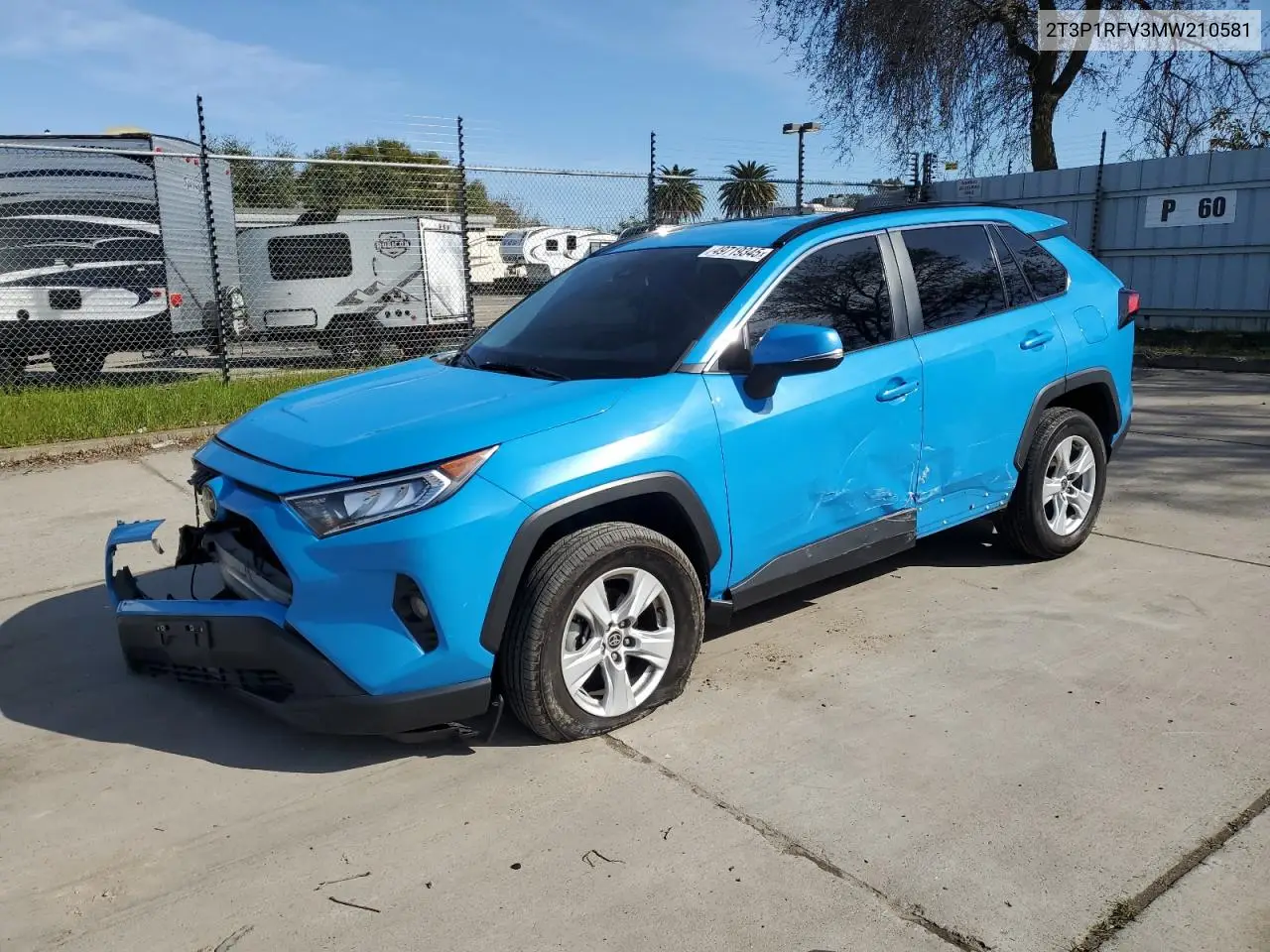 2021 Toyota Rav4 Xle VIN: 2T3P1RFV3MW210581 Lot: 49719345