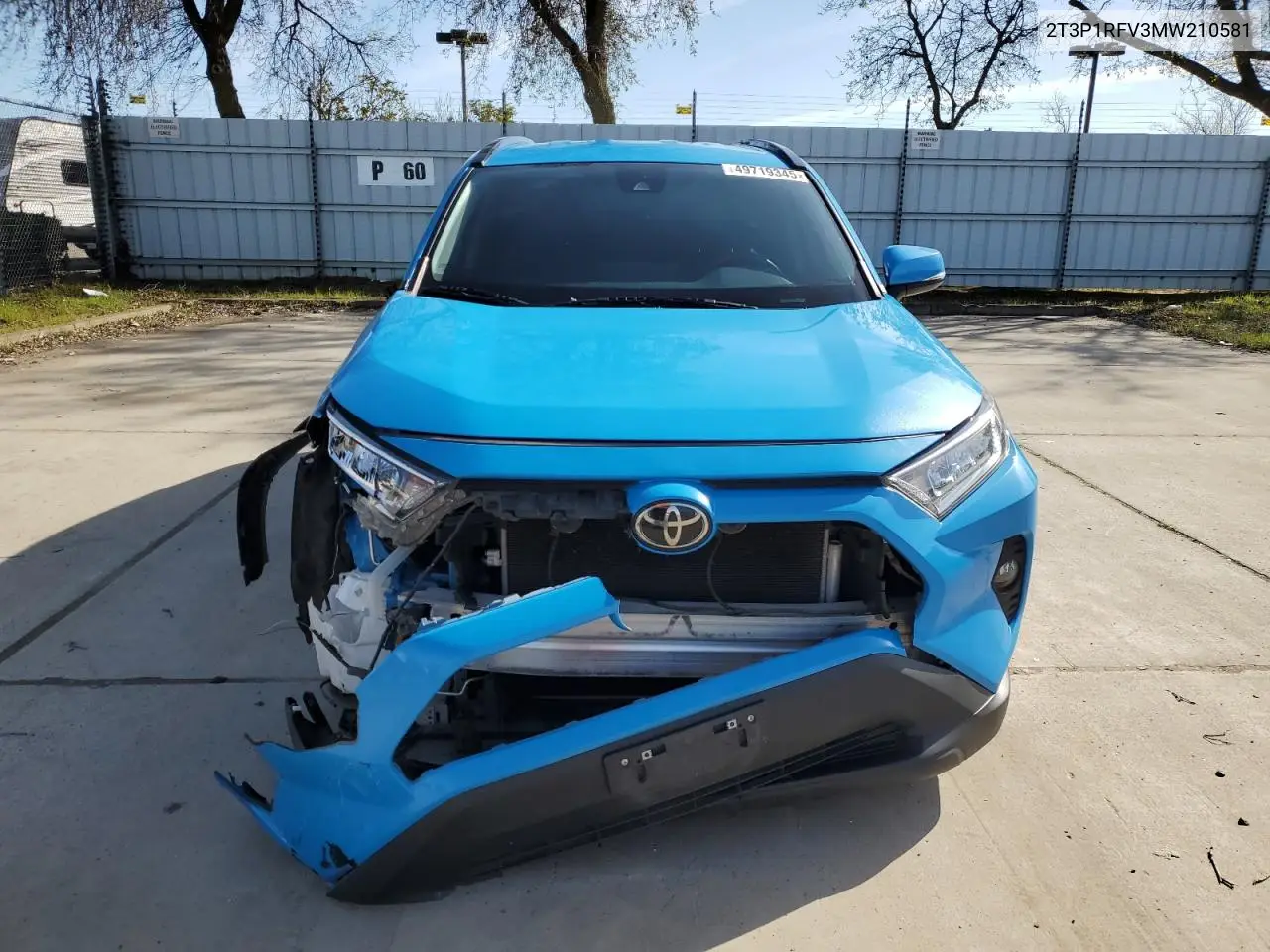 2021 Toyota Rav4 Xle VIN: 2T3P1RFV3MW210581 Lot: 49719345