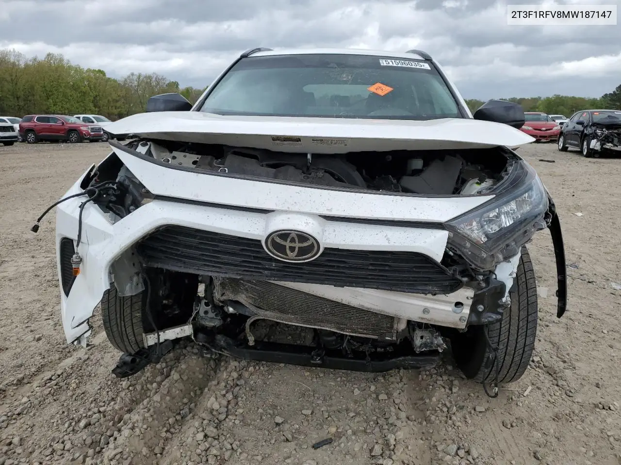 2021 Toyota Rav4 Le VIN: 2T3F1RFV8MW187147 Lot: 51596035