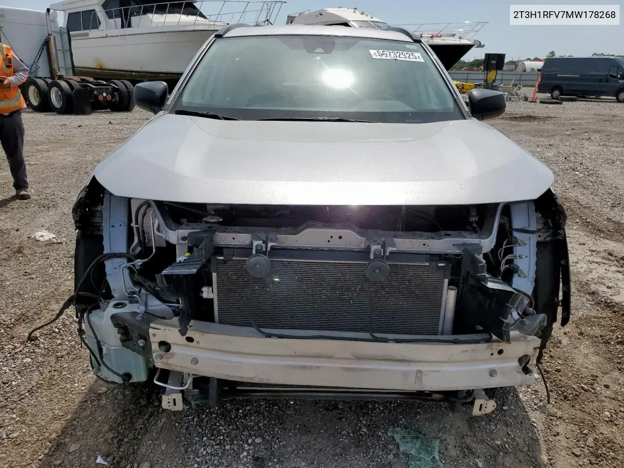 2021 Toyota Rav4 Le VIN: 2T3H1RFV7MW178268 Lot: 56732925