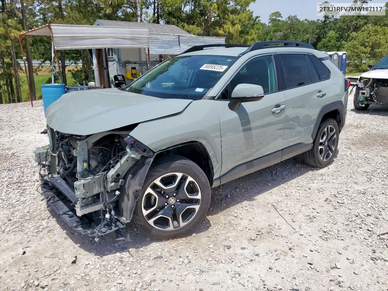 2021 Toyota Rav4 Adventure VIN: 2T3J1RFV7MW187117 Lot: 56895225