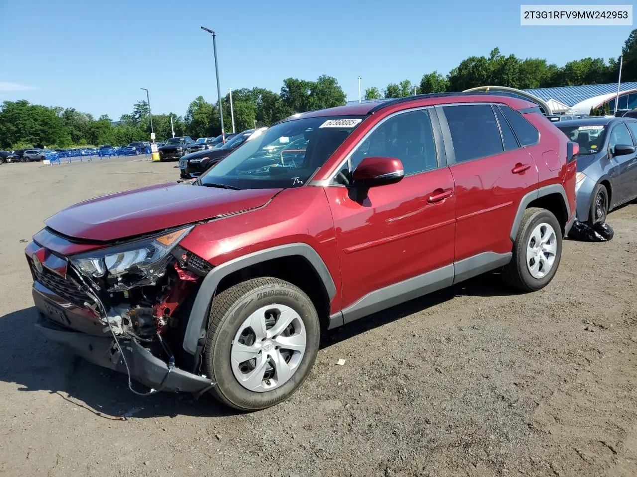 2021 Toyota Rav4 Le VIN: 2T3G1RFV9MW242953 Lot: 62368085