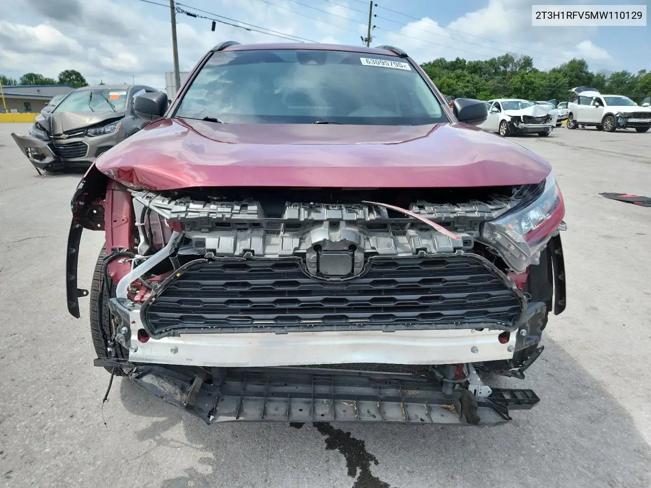 2021 Toyota Rav4 Le VIN: 2T3H1RFV5MW110129 Lot: 63095795