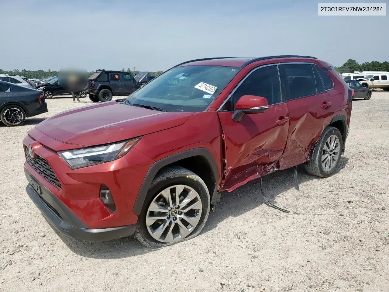 2022 Toyota Rav4 Xle Premium VIN: 2T3C1RFV7NW234284 Lot: 57142325