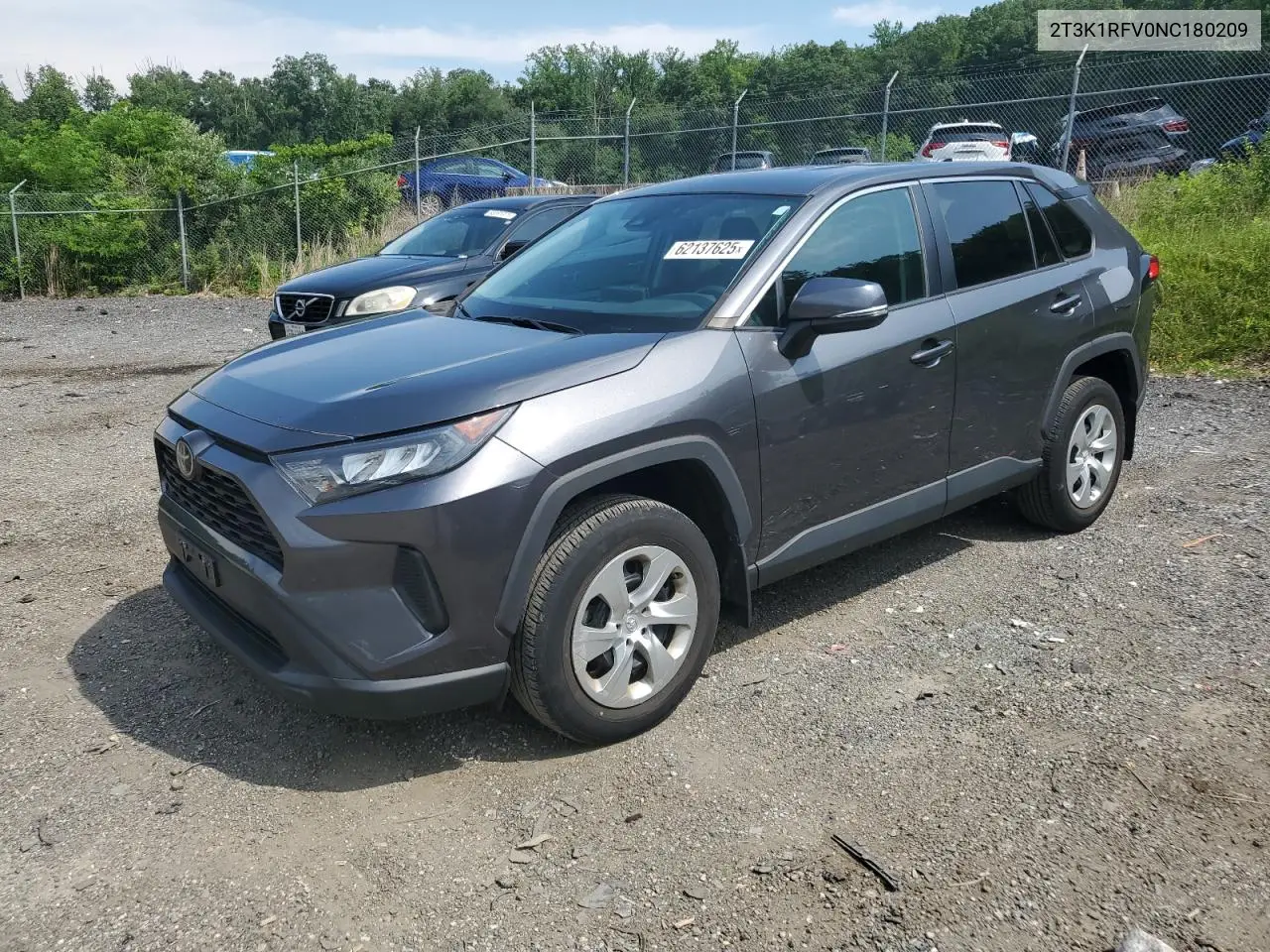 2022 Toyota Rav4 Le VIN: 2T3K1RFV0NC180209 Lot: 62137625