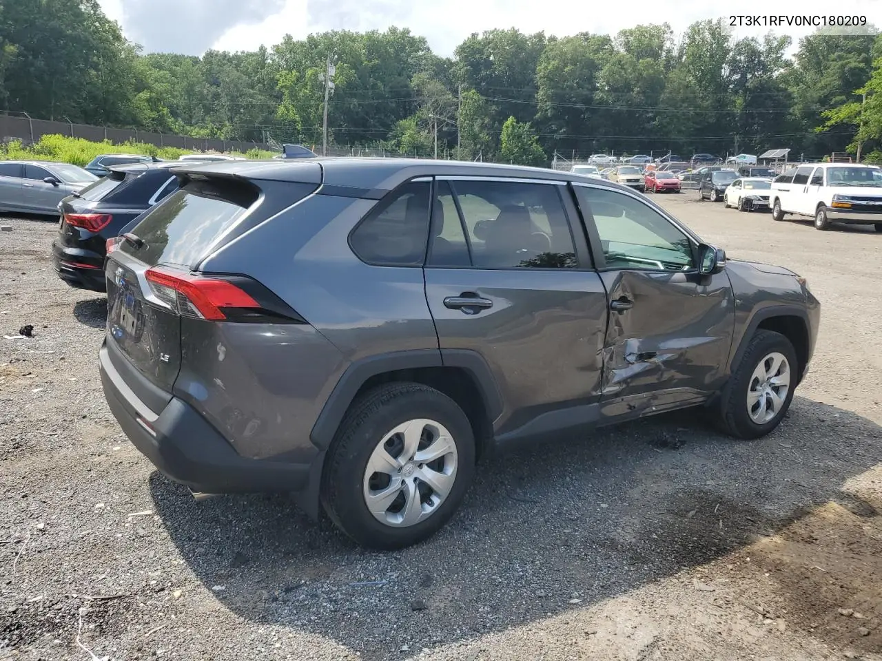 2022 Toyota Rav4 Le VIN: 2T3K1RFV0NC180209 Lot: 62137625