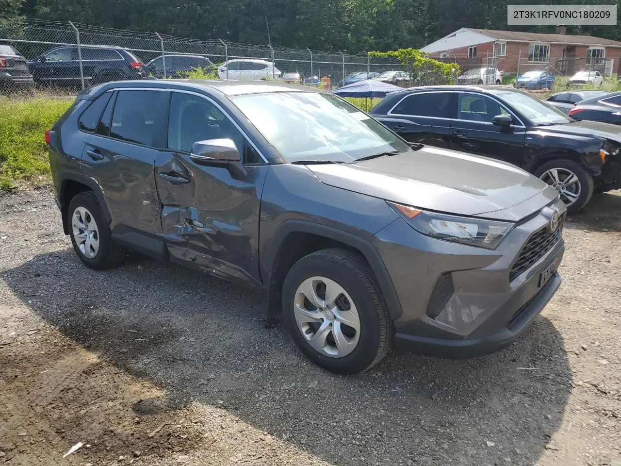 2022 Toyota Rav4 Le VIN: 2T3K1RFV0NC180209 Lot: 62137625