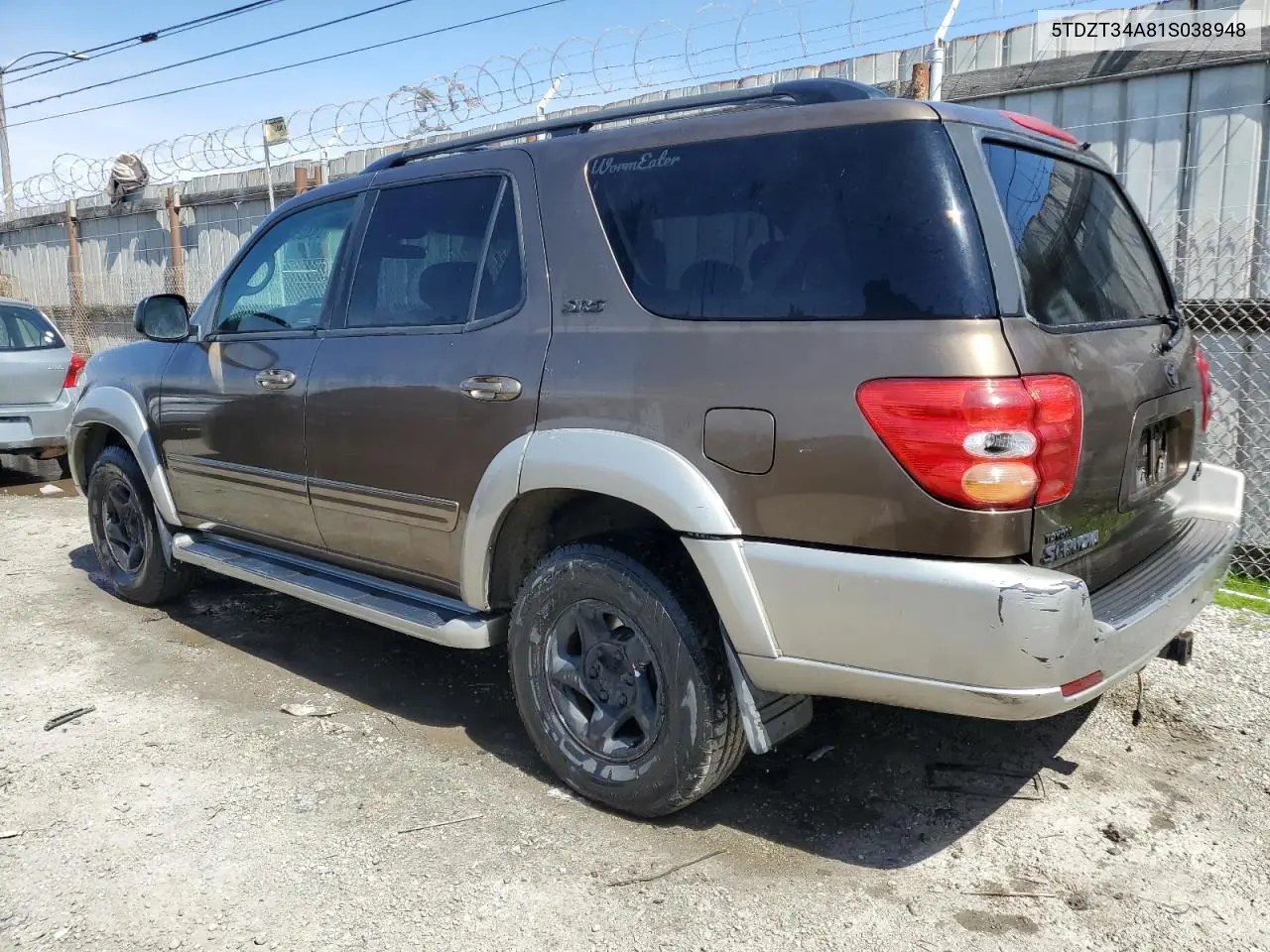 2001 Toyota Sequoia Sr5 VIN: 5TDZT34A81S038948 Lot: 49405765