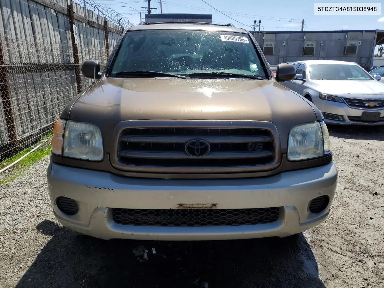 2001 Toyota Sequoia Sr5 VIN: 5TDZT34A81S038948 Lot: 49405765