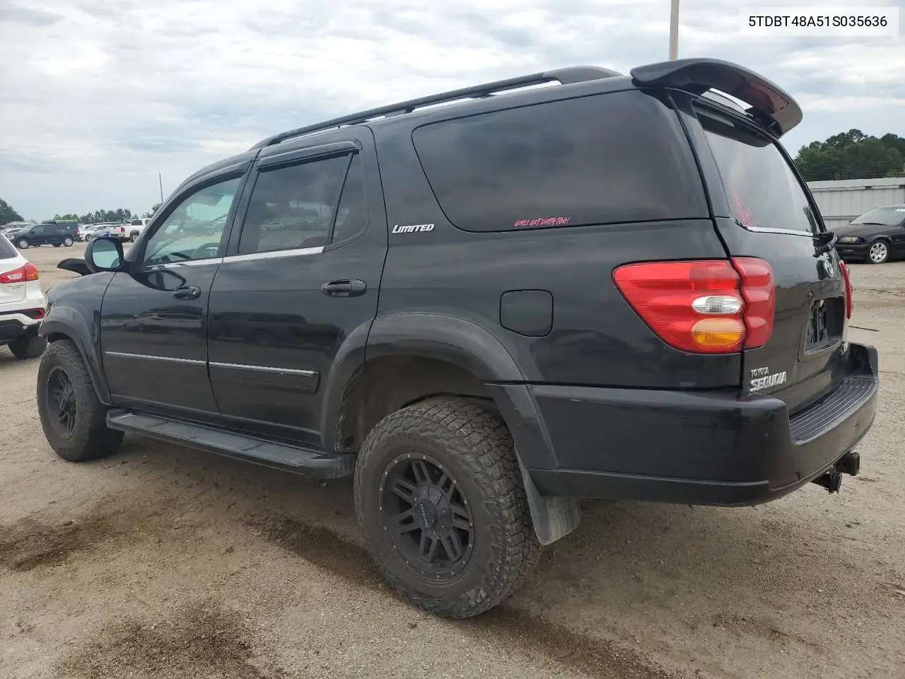 2001 Toyota Sequoia Limited VIN: 5TDBT48A51S035636 Lot: 62646975