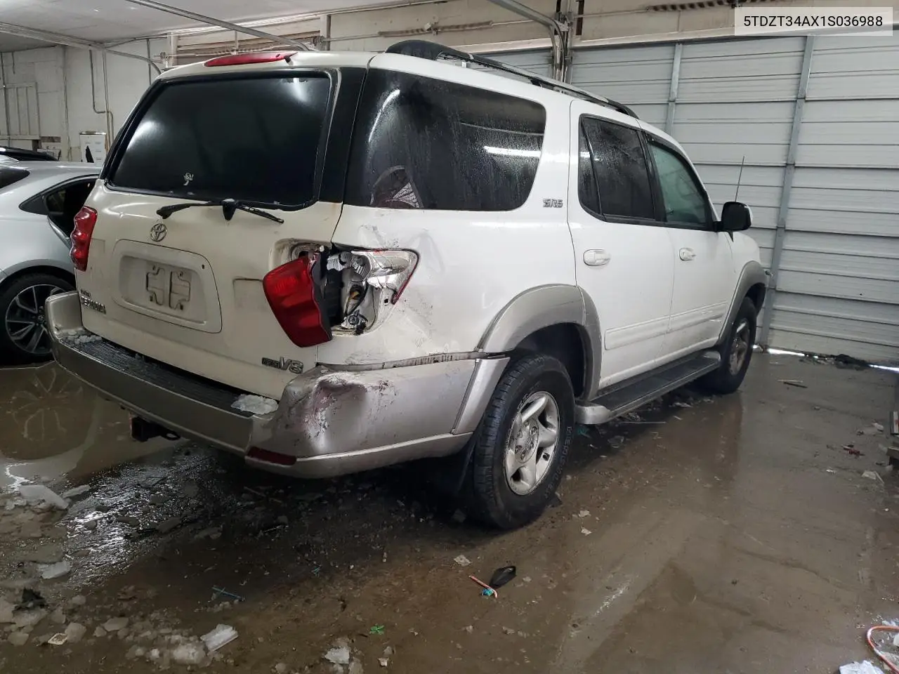 2001 Toyota Sequoia Sr5 VIN: 5TDZT34AX1S036988 Lot: 88123775