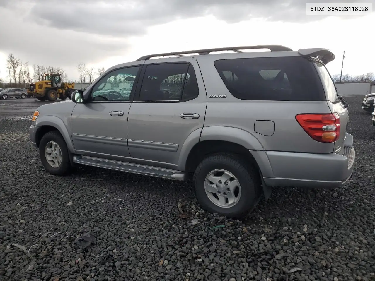 2002 Toyota Sequoia Limited VIN: 5TDZT38A02S118028 Lot: 49450175