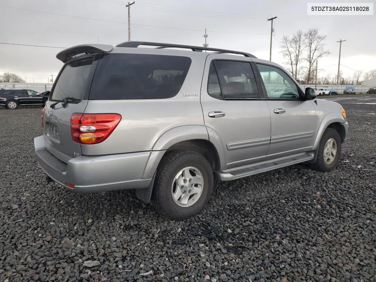2002 Toyota Sequoia Limited VIN: 5TDZT38A02S118028 Lot: 49450175