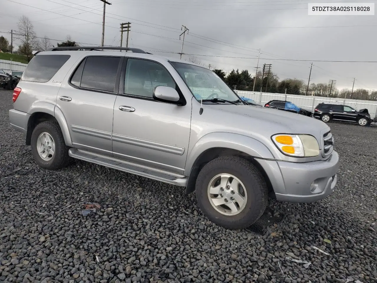 2002 Toyota Sequoia Limited VIN: 5TDZT38A02S118028 Lot: 49450175