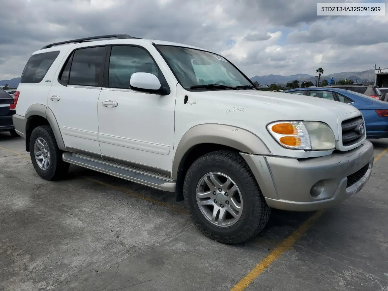 2002 Toyota Sequoia Sr5 VIN: 5TDZT34A32S091509 Lot: 56633655