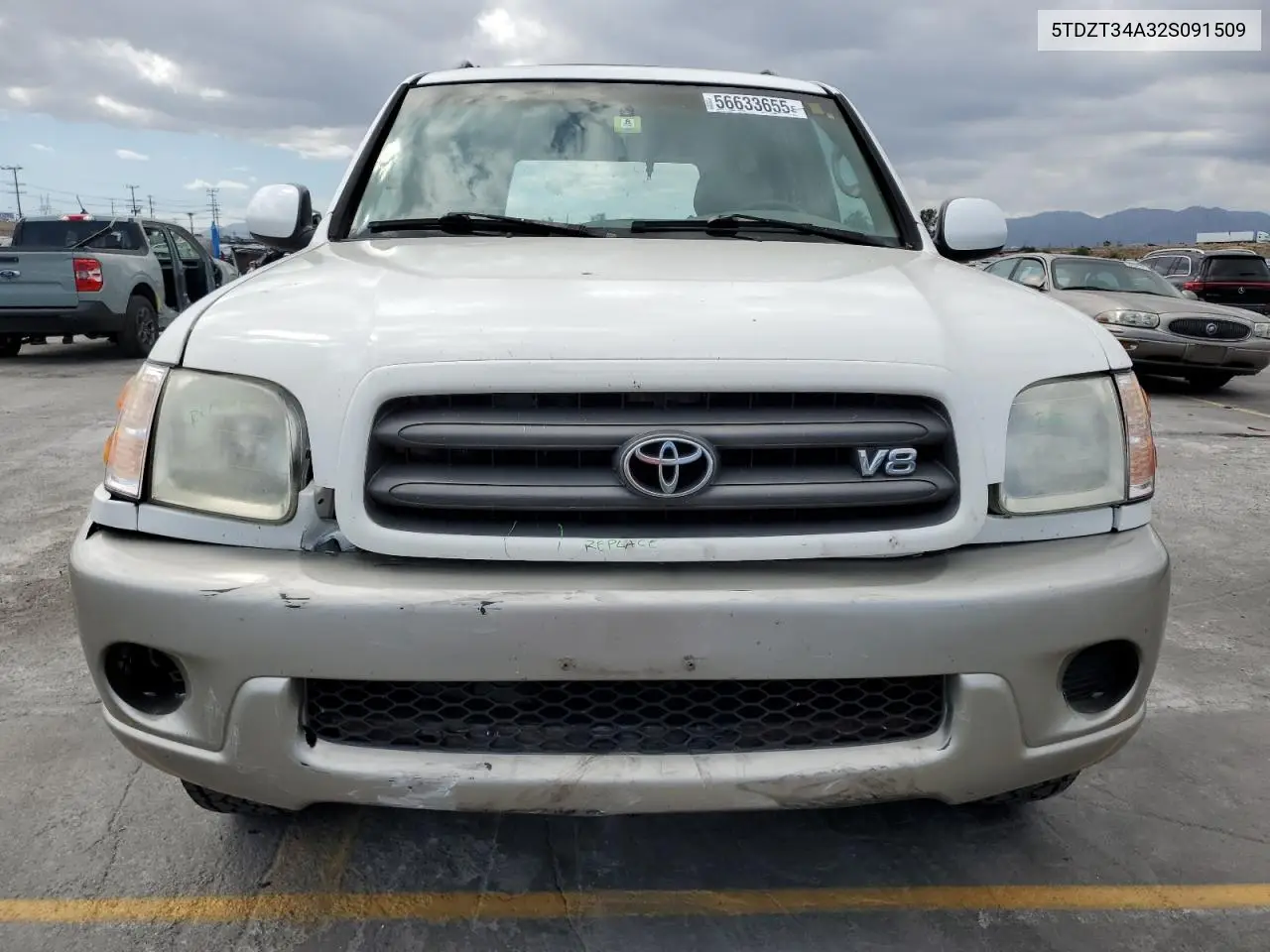 2002 Toyota Sequoia Sr5 VIN: 5TDZT34A32S091509 Lot: 56633655