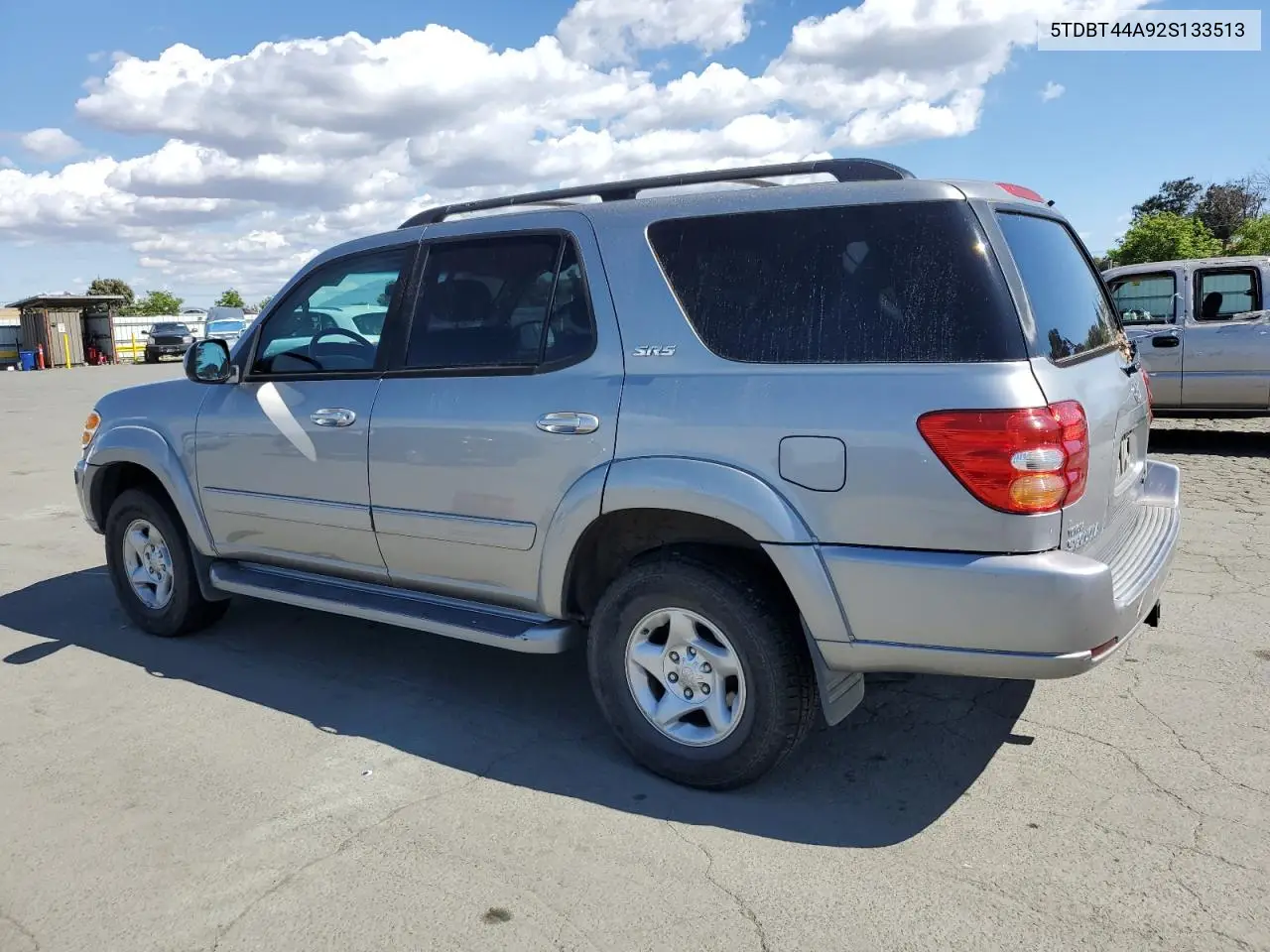 2002 Toyota Sequoia Sr5 VIN: 5TDBT44A92S133513 Lot: 56760975
